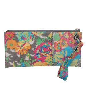 Hobo Vida Lush Tropics Floral Leather Wristlet Wallet